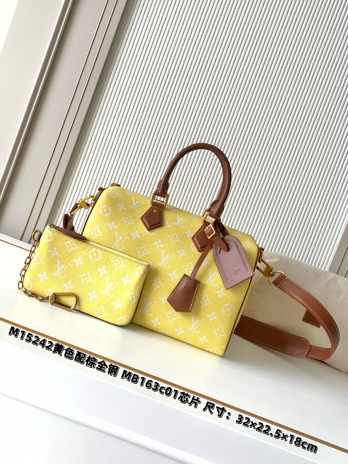 Louis Vuitton LV Classic Handbag Premium Canvas Model M14177 Adjustable Strap Office Commute Unisex